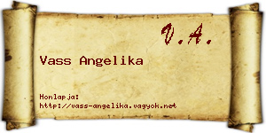 Vass Angelika névjegykártya